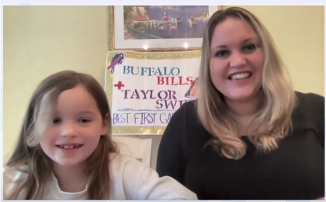 Kid Says Hi To Taylor Swift at Bills Game
